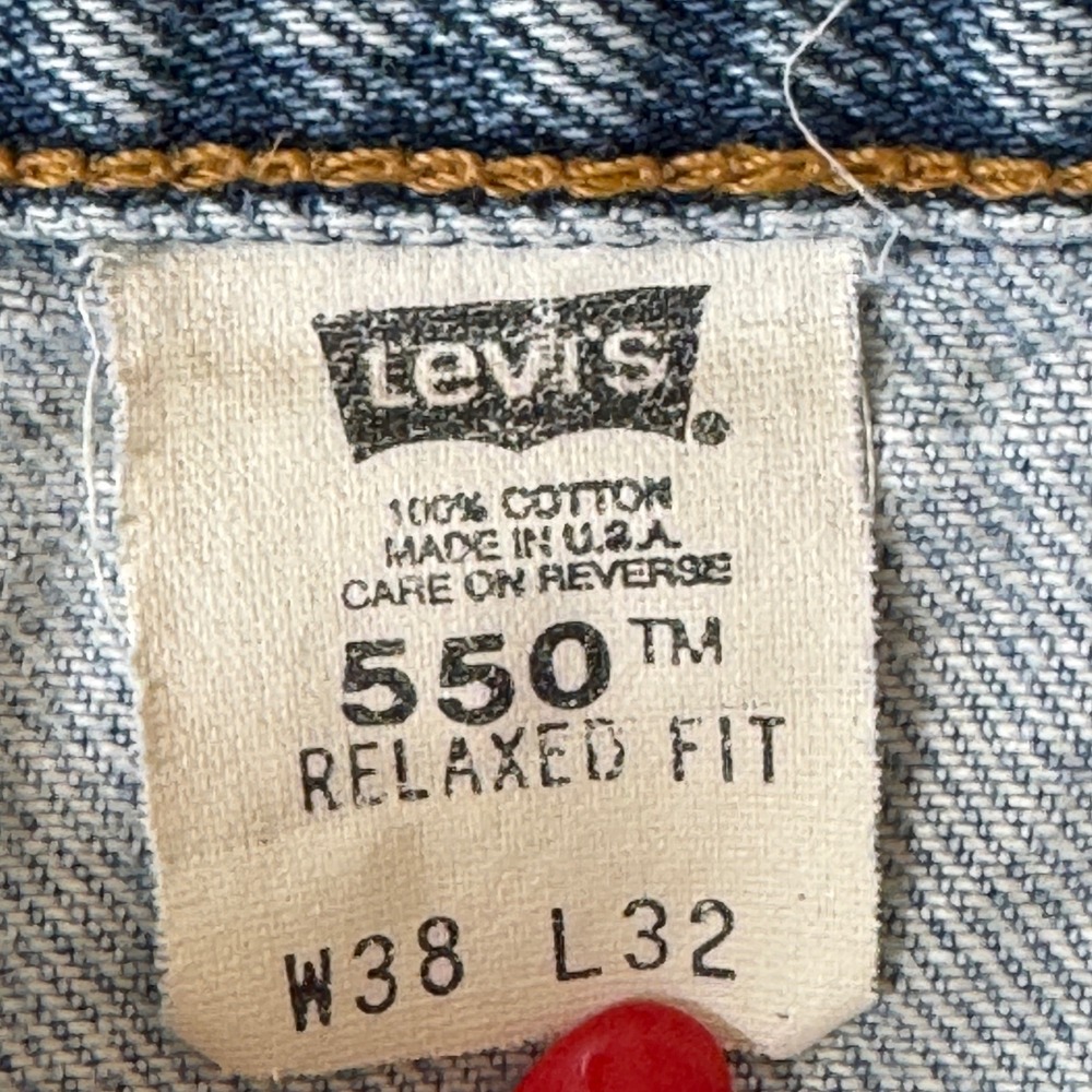 Vtg Levi's 550 Relaxed Fit Jeans 38x32 USA Made Baggy Dad Grunge Y2K Americana - Picture 3 of 11